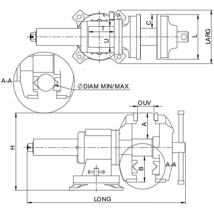 Étau multifonction - EMF125 - Dolex Étau Multifonction - EMF125 - Dolex -Cazabox 069516 t 1
