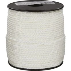 Bobine De Corde Nylon Tressé Blanc - Ø 3 Mm - Corderies Tournonaises
