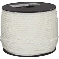 Bobine De Corde Nylon Tressé Blanc - Ø 4 Mm - Corderies Tournonaises