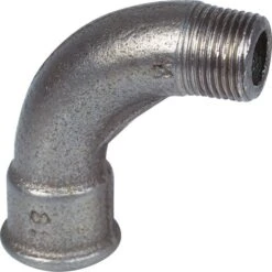 Raccord Fonte Noire Coudé 90° à Visser - MF 1"1/4 - Grand Rayon - N° 1 - Atusa