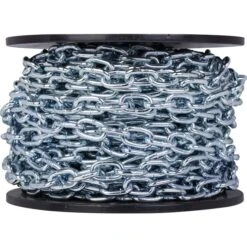 Bobine De Chaîne Acier Zingué Soudée Droite - Maille Courte 9 X 22 Mm - 25 M - Chapuis