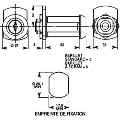 Cylindre De Boite Aux Lettres - Grappin Annat - S'entrouvrant - Epaisseur 0 à 9 Mm -Cazabox 106546 t 1