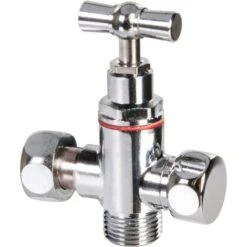 Robinet D'arrêt 3 Voies - F 3/8" - M 3/8" - Sanitie-Jet - Riquier