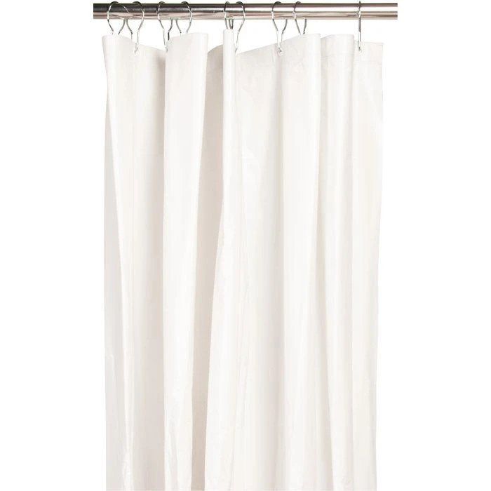 Rideaux de douche - PVC blanc - 2 x 1,8 m - Pellet ASC Rideaux De Douche - PVC Blanc - 2 X 1,8 M - Pellet ASC -Cazabox 149001 u 1