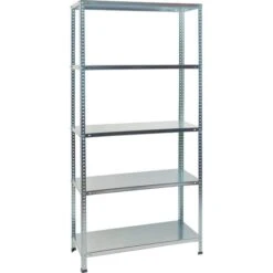 Étagère De Rangement En Métal Galvanisée Sur 5 Niveaux - 180 X 90 X 30 Cm - AR Shelving