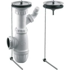 Ensemble En Plastique Blanc Pour éviers Grès Orifice ø 60 Mm - Valentin