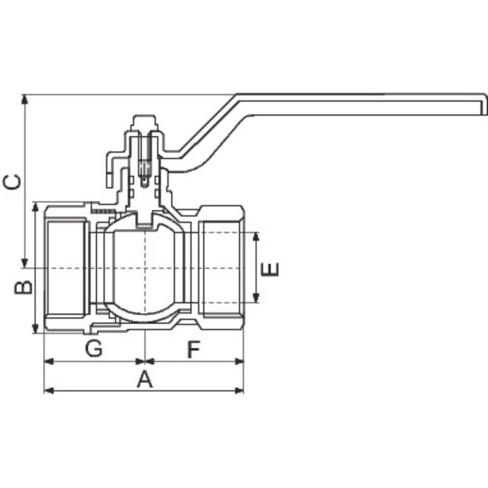 Vanne à boisseau sphérique nickelé - FF 1"1/4 - Manette plate rouge - Itap Vanne à Boisseau Sphérique Nickelé - FF 1"1/4 - Manette Plate Rouge - Itap -Cazabox 160612 t 2