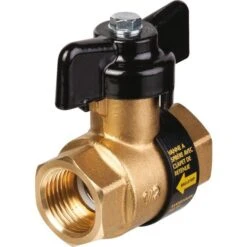 Vanne à Boisseau Sphérique Avec Clapet Anti-retour - FF 1" - Manette Papillon Noir - Sféraco