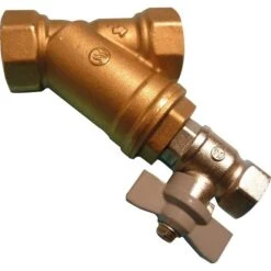 Filtre à Tamis Laiton En Y Avec Robinet De Rincage - FF 1"1/2 - Sféraco