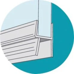 Baguette PVC Joint Double Lèvre - Bas De Porte De Douche - 1 M - Geb -Cazabox 165642 u2