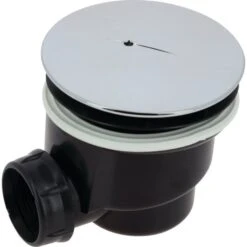 Bonde De Douche Recyclée Ø 90 Mm - Sortie Ø 40 Mm - Capot Chromé - Nicoll
