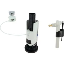 Chasse D'eau Complète En Matières Recyclées - Mécanisme Double Volume à Câble Et Robinet Flotteur Silencieux - Nicoll