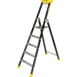 Escabeau 5 Marches - Aluminium Laqué à Marches Serties- MP - Centaure