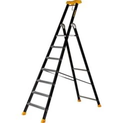 Escabeau 7 Marches - Aluminium Laqué à Marches Serties- MP - Centaure