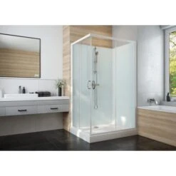 Cabine De Douche Carrée - Portes Coulissantes - Verre Transparent - 90 X 90 Cm - Izi Glass2 - Leda