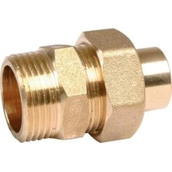 Raccord Union Laiton Droit à Souder - M 1"1/2 - Ø 42 Mm - Riquier