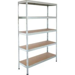 Étagère De Rangement En Acier - 5 Niveaux - 180 X 90 X 40 Cm - Rivet Budget - Shelving