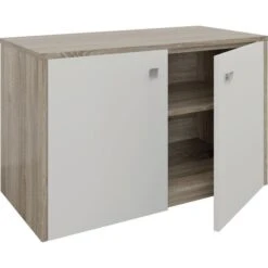 Meuble Salle De Bain à Roulettes Finition Chêne Altéa - 70 X 52 X 40 Cm - Créazur