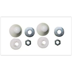 Jeu De Caches-écrous Pour Cuvette Suspendue - Blanc -Regiplast