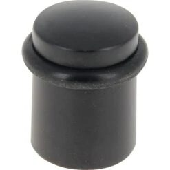 Butée De Porte Noir - Ø 34 Mm - Hauteur 40 Mm - Lot De 4 - Cadap