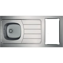 Évier Inox 1 Cuve Avec égouttoir - 120 X 60 Cm - Iséo - Moderna