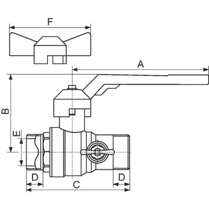 Vanne à boisseau sphérique nickelé - MM à purge 1/2" - Manette plate rouge - Ravani Vanne à Boisseau Sphérique Nickelé - MM à Purge 1/2" - Manette Plate Rouge - Ravani -Cazabox 284515 t 2