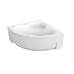 Baignoire D'angle 140 X 140 Cm - 1 Tablier Et Vidage Inclus - Siège De Douche Intégré - Cezanne - Valentin