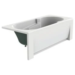 Baignoire Droite à Poser En Niche 180 X 80 Cm - 1 Tablier Et Vidage Inclus - Jema - Valentin