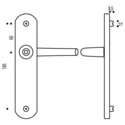 Poignée De Porte Palière Argent - Clé I - Secumax - Vachette -Cazabox 300662 t 2