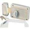 Serrure à Bouton Gauche En Applique - Clé I - Pour Porte De Garage - Sélection Cazabox