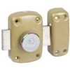 Verrou à Bouton Bronze - Cylindre 30 Mm - Pêne 110 Mm - Cyclop - Vachette
