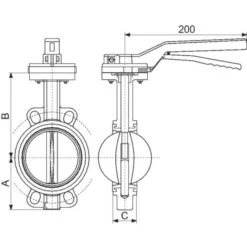 Vanne Papillon Fonte à Oreille De Centrage Manchette EPDM Performance - DN 50 - Manette à Poignée - Sféraco 2 Vanne Papillon Fonte à Oreille De Centrage Manchette EPDM Performance - DN 50 - Manette à Poignée - Sféraco -Cazabox 307204 t 3