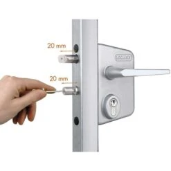 Serrure De Portail En Applique Argent - Clé I - Axe à 30 Mm - Profil 40 à 60 Mm - LAKQ - Locinox 2 Serrure De Portail En Applique Argent - Clé I - Axe à 30 Mm - Profil 40 à 60 Mm - LAKQ - Locinox -Cazabox 307283 u