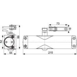 Ferme-porte TS1000 Force 2/3 à Compas - Blanc - Gézé 2 Ferme-porte TS1000 Force 2/3 à Compas - Blanc - Gézé -Cazabox 330128 t