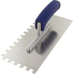 Peigne à Colle Lame Acier Inoxydable Dentée Sur Deux Côtés - Platoir Inox Dent 2 Cot 10x10 - Outibat