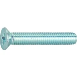 Vis Métaux à Tête Fraisée - Acier Zingué Blanc - 5 X 60 Mm - Boîte De 200 - Viswood