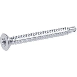 Vis Tôle Tête Fraisé T25 - Ø 4,8 Mm - 50,8 Mm - Zingué Blanc - Boîte De 250 Pièces - Viswood