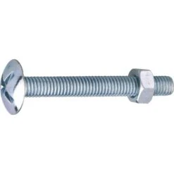 Boulon Poêlier Zingué - Ø 8 Mm - 25 Mm - Filetage Total - Boîte De 100 - Vissal