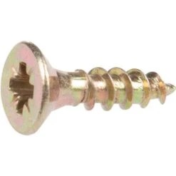 Vis Bois Tête Fraisé PZ2 - Ø 4,5 Mm - 35 Mm - Zingué Jaune - Boîte De 500 Pièces - Viswood