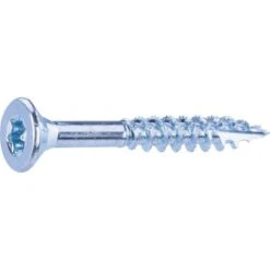 Vis Bois Zinguée Tête Fraisée T25 - Ø 4,5 Mm - 35 / 21 Mm - Boîte De 500 - Fixpro