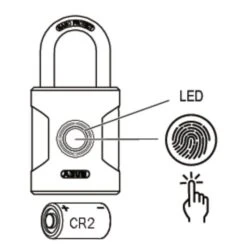 Cadenas à Empreinte Digital Abus Touch 57/45 - Abus - Taille 45 Mm 2 Cadenas à Empreinte Digital Abus Touch 57/45 - Abus - Taille 45 Mm -Cazabox 376007 t 2