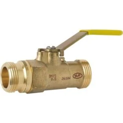 Vanne Gaz Naturel à Boisseau Sphérique - MM 2"1/4" - Manette Plate Jaune - Banides Et Debeaurain