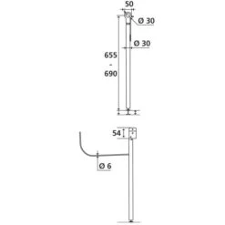 Béquille De Soutien Blanche - 655 à 690 Mm - Pellet ASC -Cazabox 385789 t