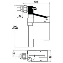 Robinet Flotteur Hydraulique - 0250 - Regiplast -Cazabox 388103 t
