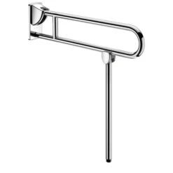 Barre D'appui WC Rabattable Avec Béquille - Inox - Diamètre 32 Mm - Delabie