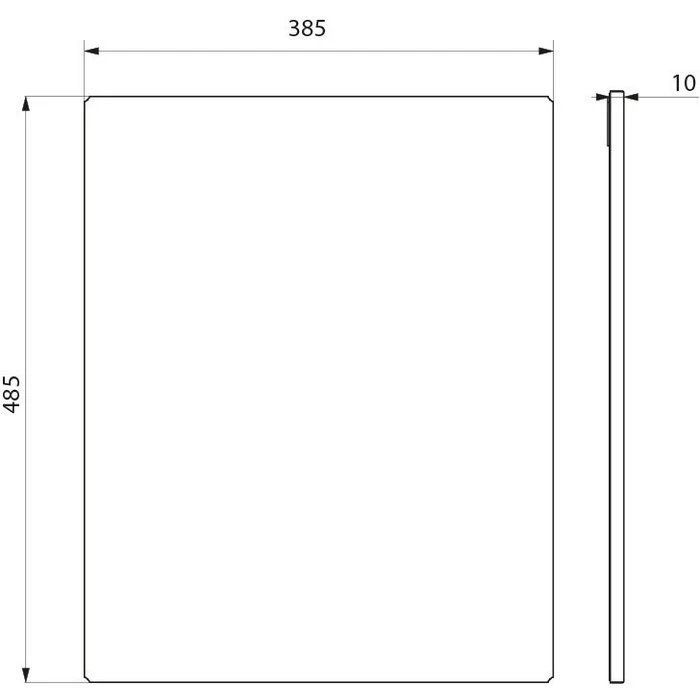 Miroir rectangulaire inox - 500 x 400 mm - Delabie Miroir Rectangulaire Inox - 500 X 400 Mm - Delabie -Cazabox 404002 t
