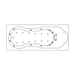 Baignoire Balnéo Romanza 170 - Kinedo - Vitalité - Tête à Droite - Installation Contre Un Mur -Cazabox 406220 t 1 4