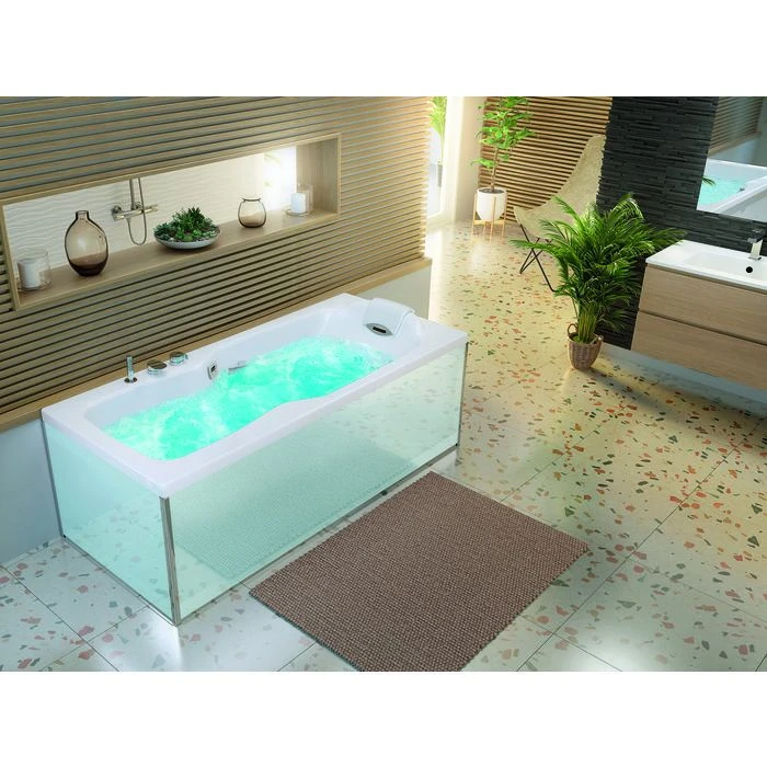 Baignoire balnéo Kineplus 180 - Kinedo - Kineplus - tête à droite - Installation contre un mur Baignoire Balnéo Kineplus 180 - Kinedo - Kineplus - Tête à Droite - Installation Contre Un Mur -Cazabox 406242 i 1 5