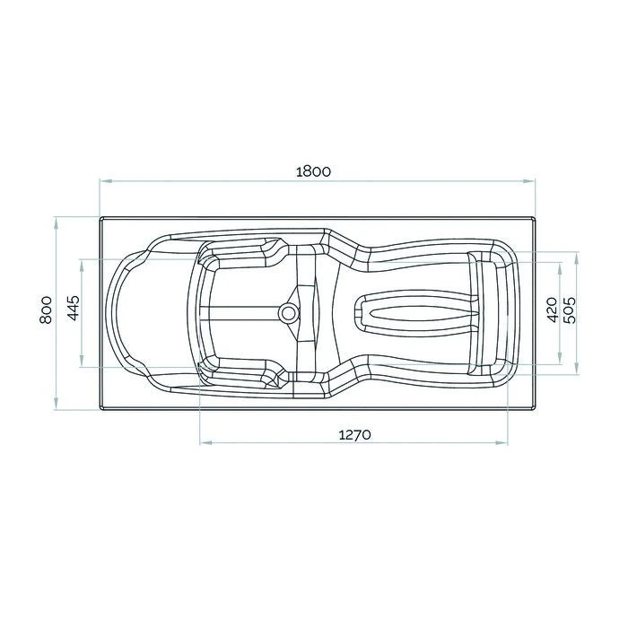 Baignoire balnéo Kineplus 180 - Kinedo - Kineplus - tête à gauche - Installation contre un mur Baignoire Balnéo Kineplus 180 - Kinedo - Kineplus - Tête à Gauche - Installation Contre Un Mur -Cazabox 406242 t 2 7