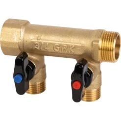 Collecteur 2 Sorties Avec Vannes Intégrées - MF 3/4” - GRK